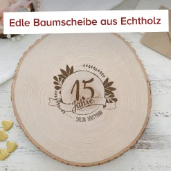XXL Baumscheibe mit Gravur - Jubiläum