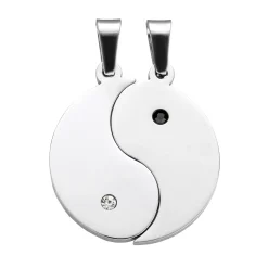 Yin und Yang Anhängerset für Paare - mit Gravur