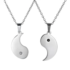 Yin und Yang Anhängerset für Paare - mit Gravur
