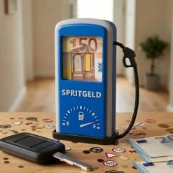 Zapfsäule Blau - Spritgeld Geldgeschenk zum Führerschein