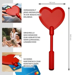 Zauberstab für EC-Karte & Kreditkartenhalter zum Kontaktlosbezahlen - Herz