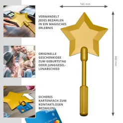 Zauberstab für EC-Karte & Kreditkartenhalter zum Kontaktlosbezahlen - Stern